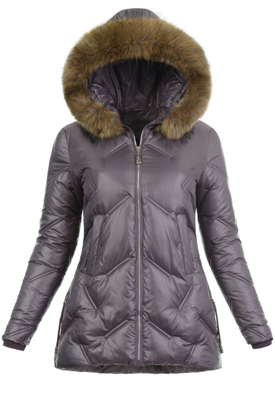 Damska Kurtka Zimowa Fioletowa