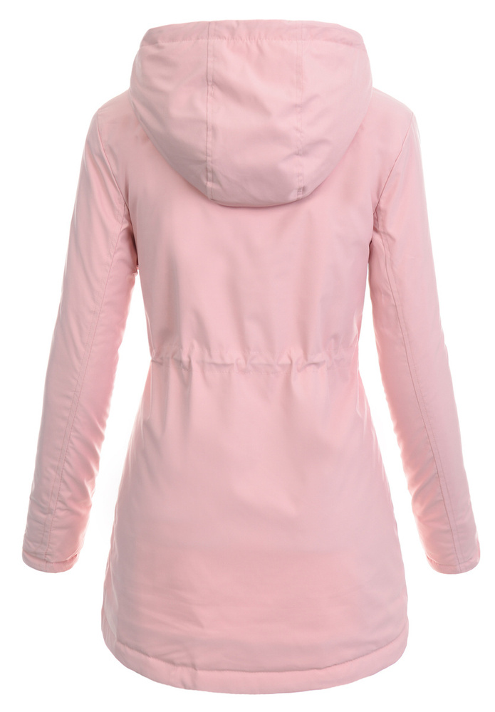 Kurtka Parka Wiosenna Różowa