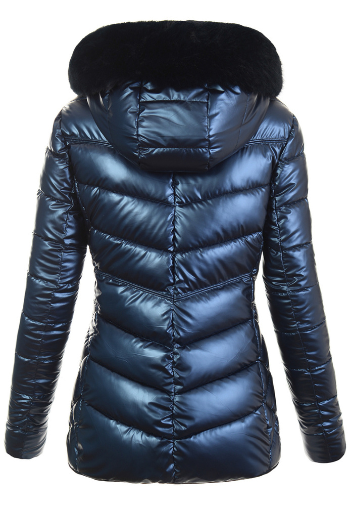 Damska Kurtka Zimowa Granatowa