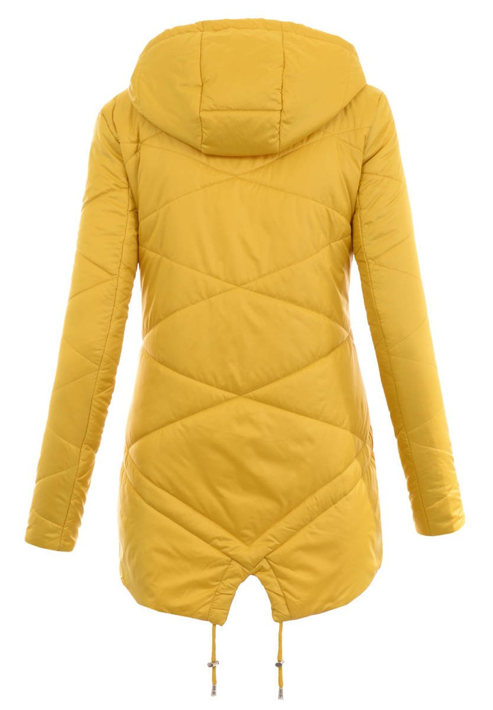 Damska Wiosenno Jesienna Kurtka Żółta