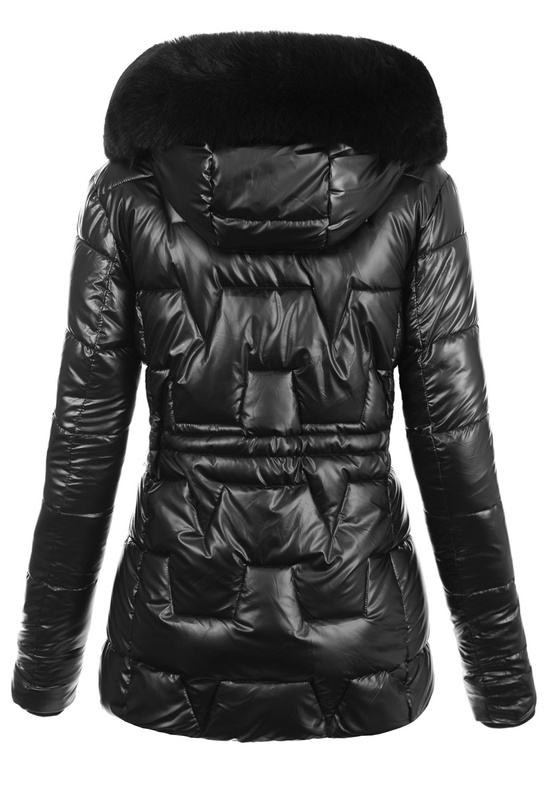 Damska Zimowa Ortalionowa Kurtka Czarna