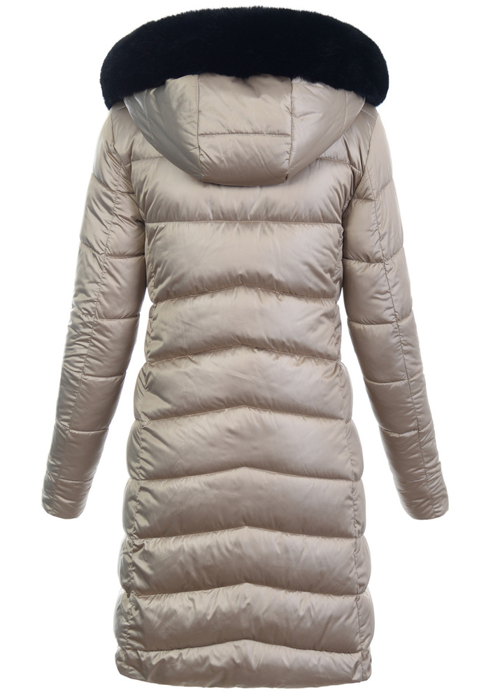 Damska Zimowa Ortalionowa Kurtka Cappuccino