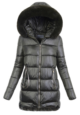 Damska Zimowa Ortalionowa Kurtka Zielona