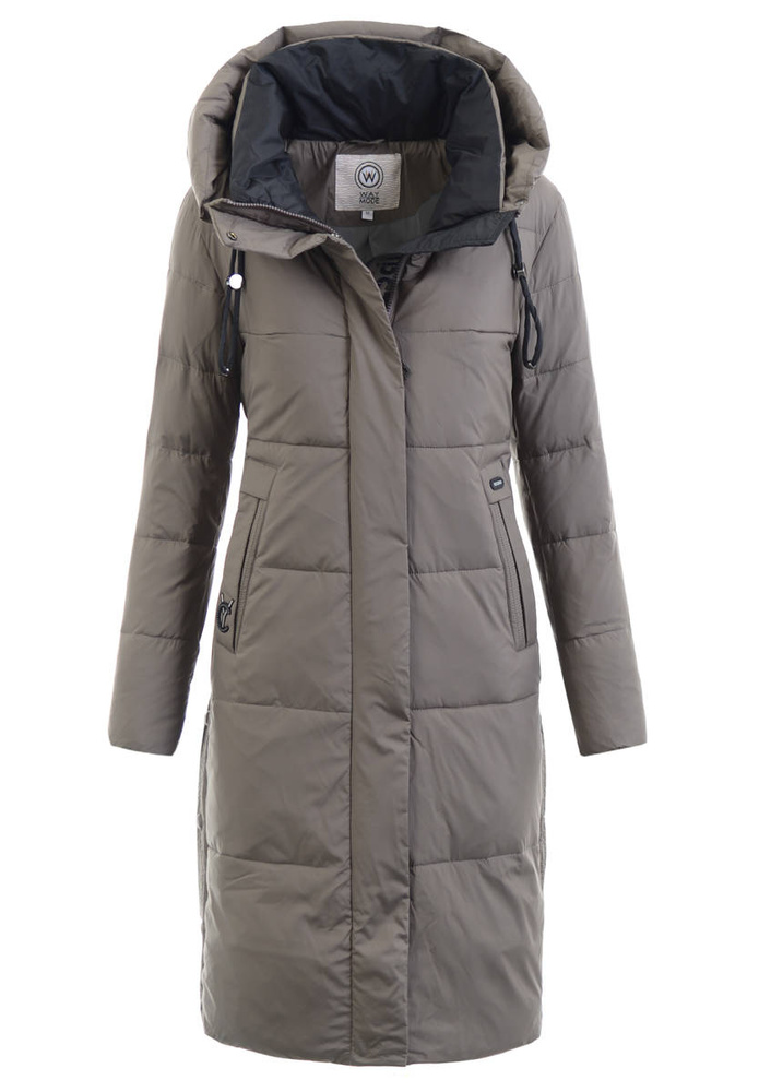 Damska Zimowa Ortalionowa Kurtka Kawowa