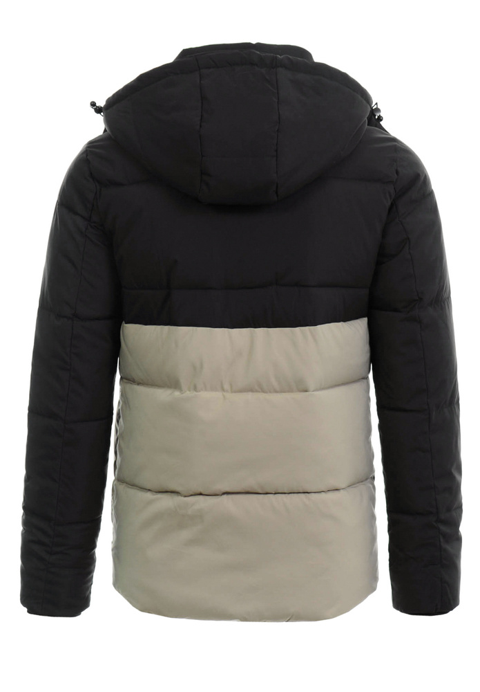 Męska Zimowa Kurtka Czarno-Szara