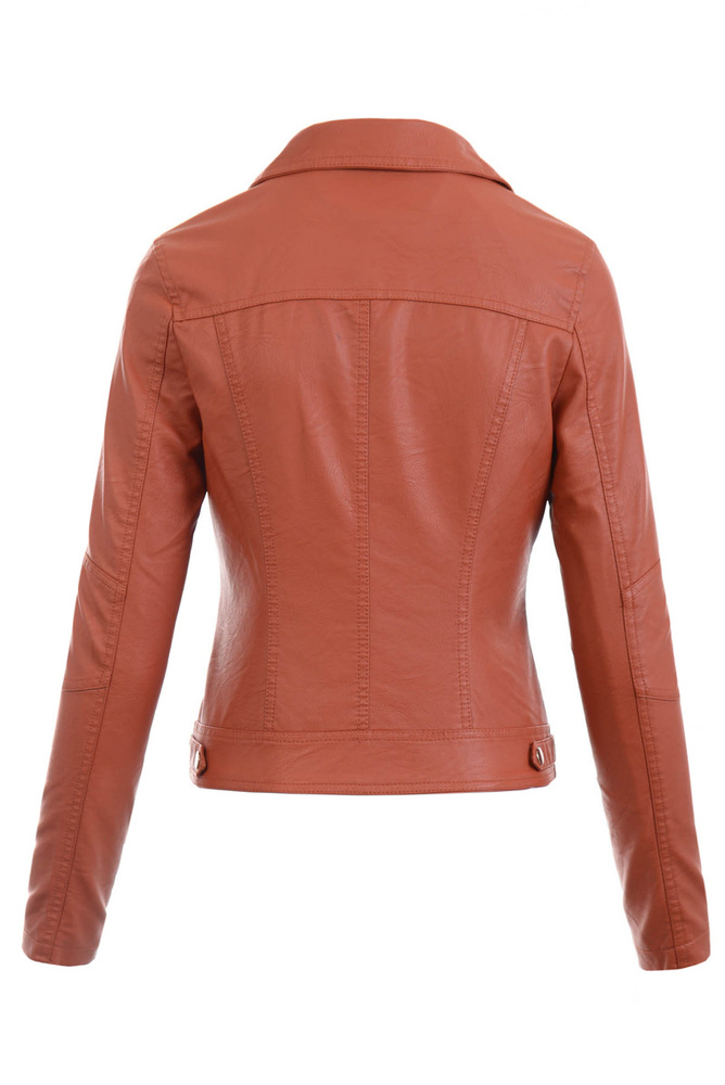 Damska Kurtka Ramoneska Ceglana