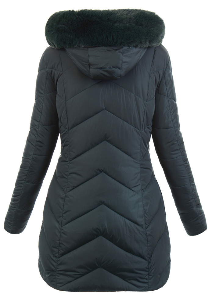 Damska Zimowa Ortalionowa Kurtka Zielona