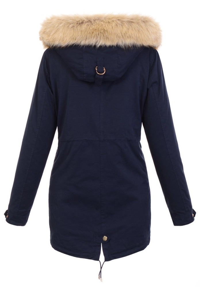 Damska Zimowa Kurtka 2w1 Ciemno Granatowa