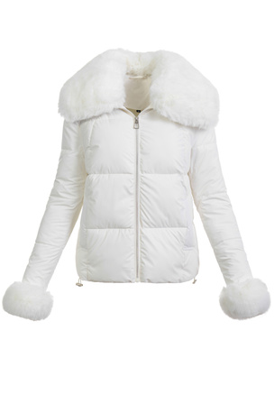 Damska Kurtka Zimowa Ecru