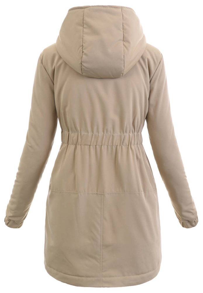 Damska Wiosenno-Jesienna Kurtka Beżowa