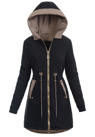 Kurtka Parka Wiosenna Czarna