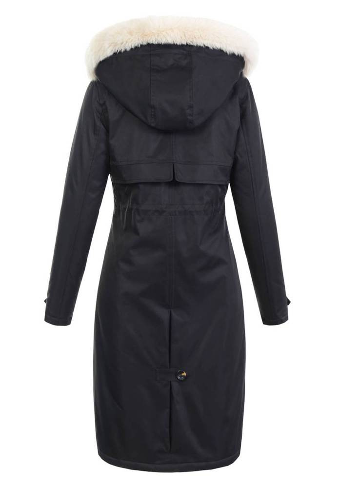 Damska Parka Kurtka Zimowa Czarna