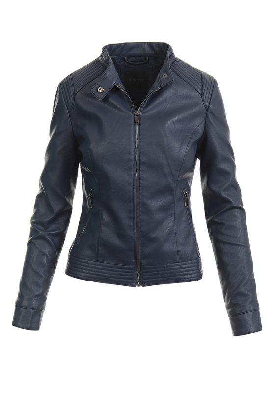 Damska Kurtka Ramoneska Granatowa