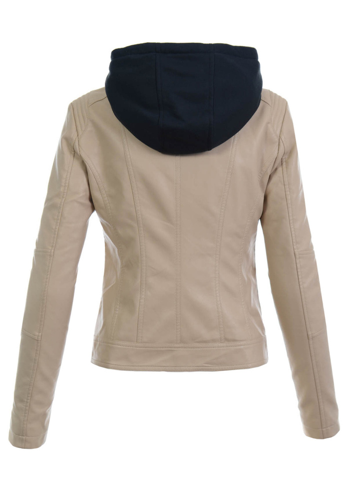 Damska Kurtka Ramoneska Beżowa
