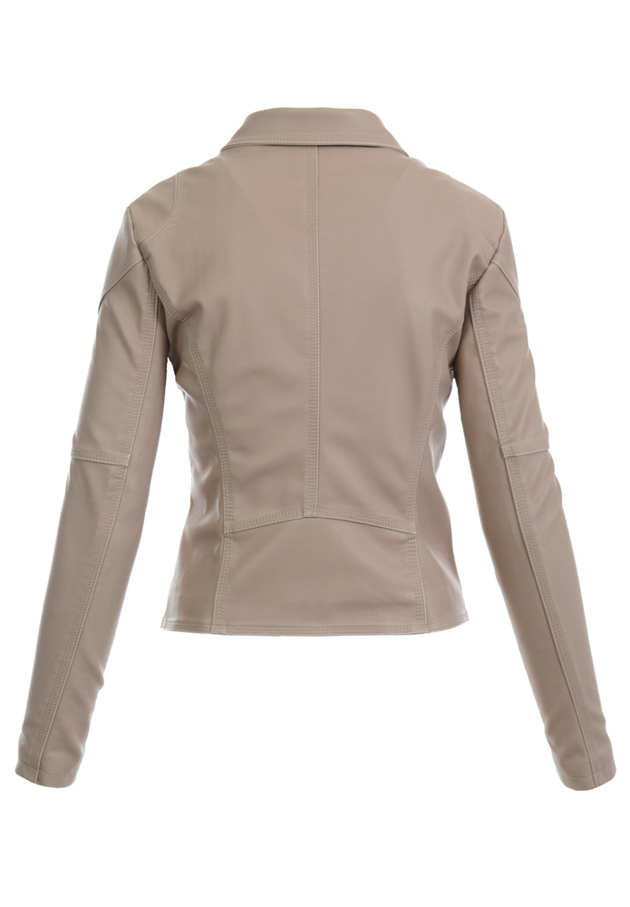 Damska Kurtka Ramoneska Beżowa