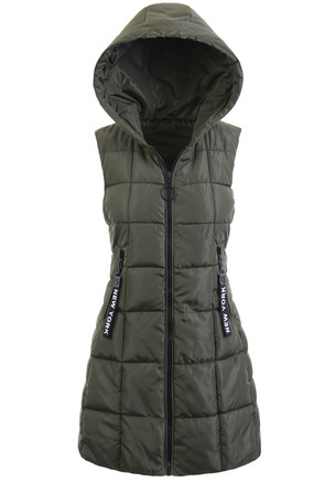 Damska Kamizelka Bezrękawnik Zielony