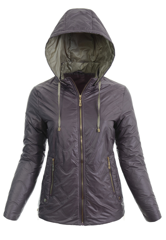 Kurtka Parka Wiosenna Fioletowa