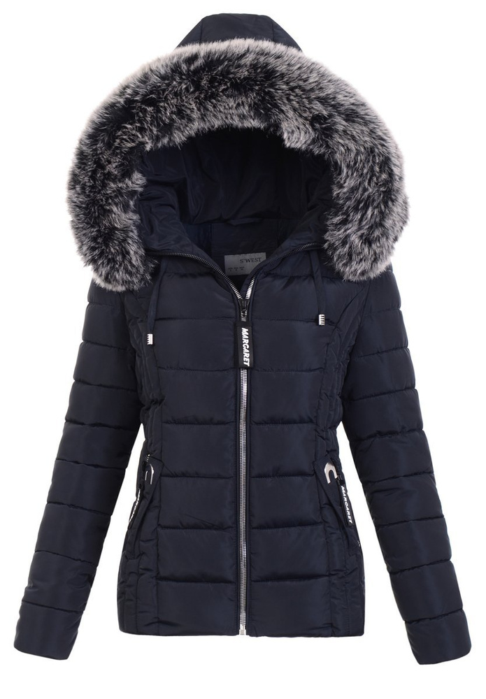 Damska Zimowa Kurtka Granatowa