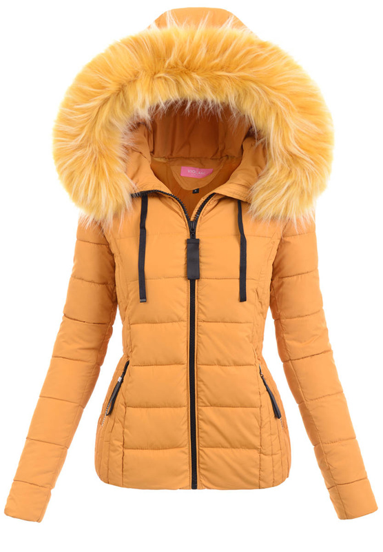 Damska Zimowa Kurtka Camel