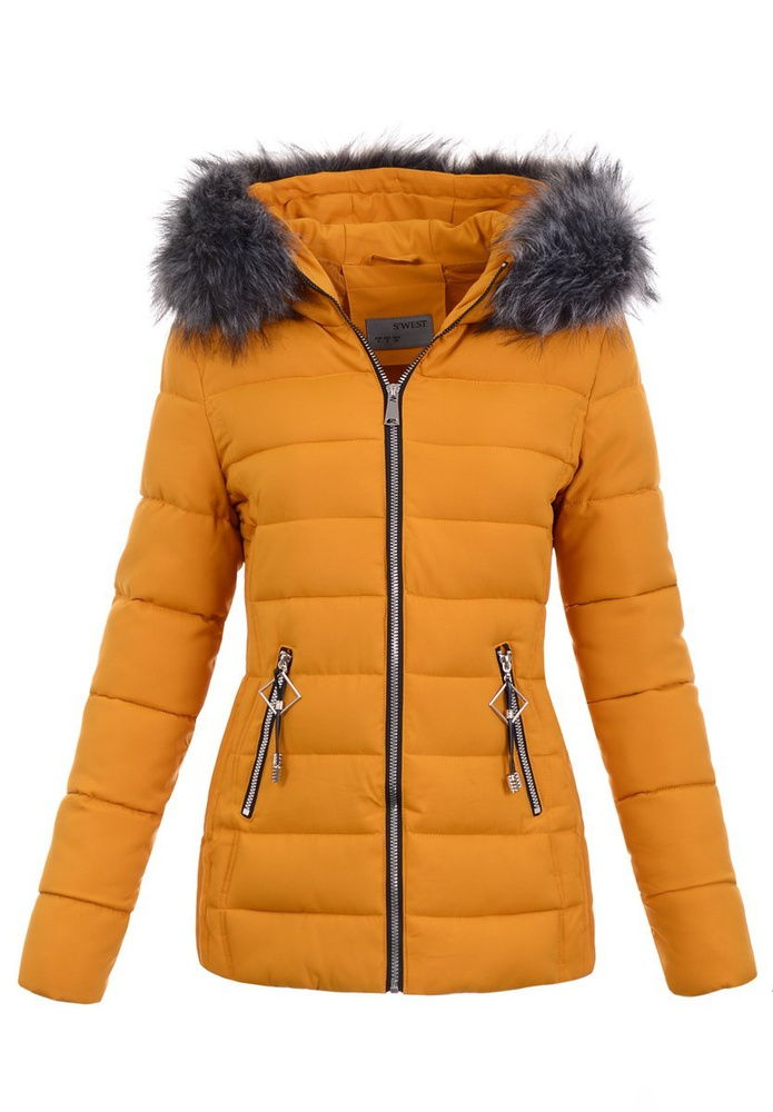 Damska Zimowa Kurtka Żółta