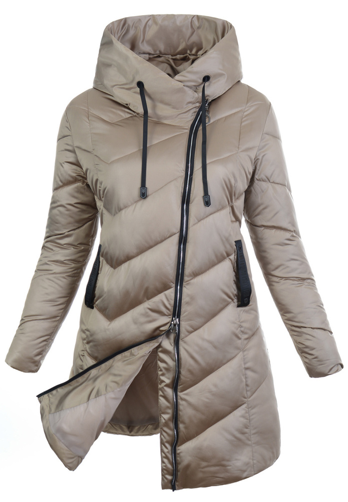Damska Zimowa Ortalionowa Kurtka Cappuccino