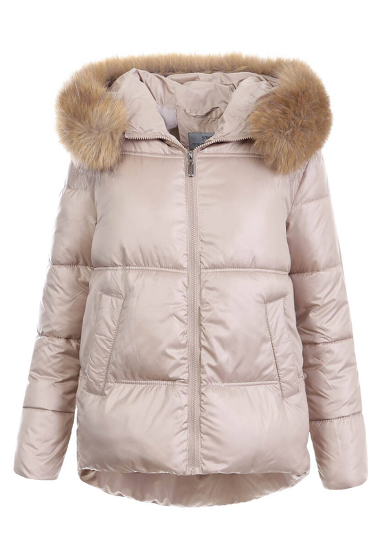 Damska Zimowa Ortalionowa Kurtka Cappuccino