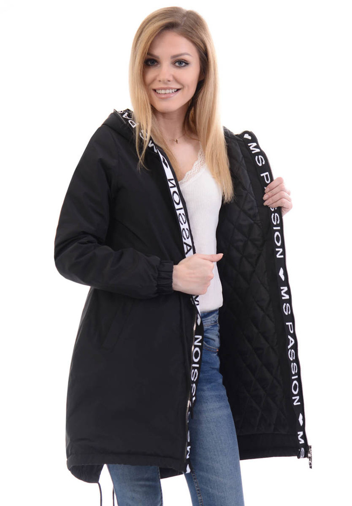 Damska Parka Wiosenna Zielona