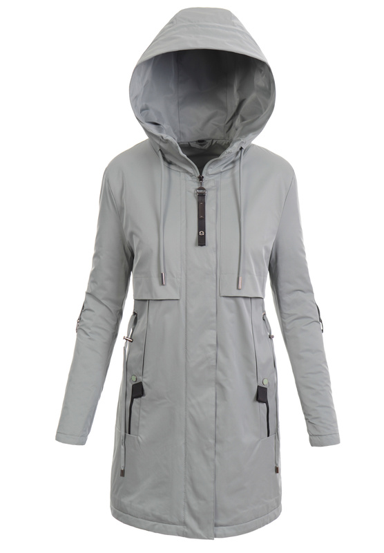 Damska Wiosenno-Jesienna Kurtka Parka Miętowa