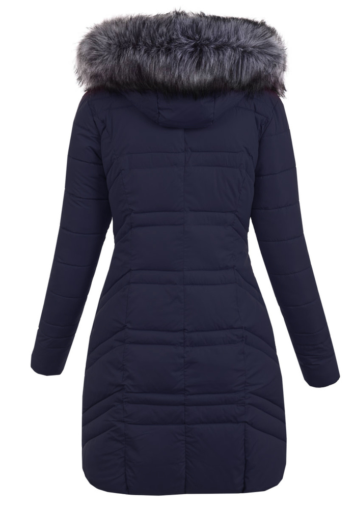 Damska Zimowa Ortalion Kurtka Granatowa