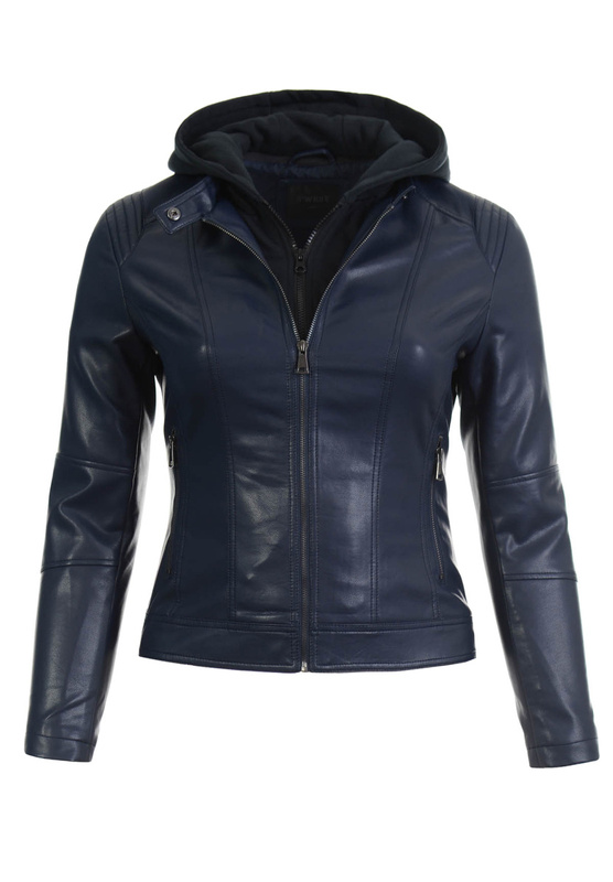 Damska Kurtka Ramoneska Granatowa