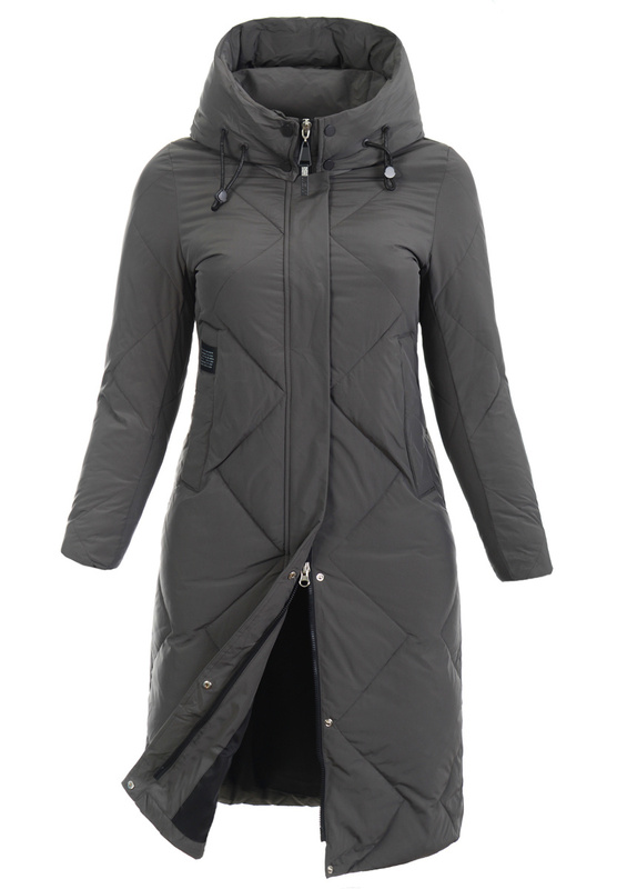 Damska Zimowa Ortalionowa Kurtka Grafitowa