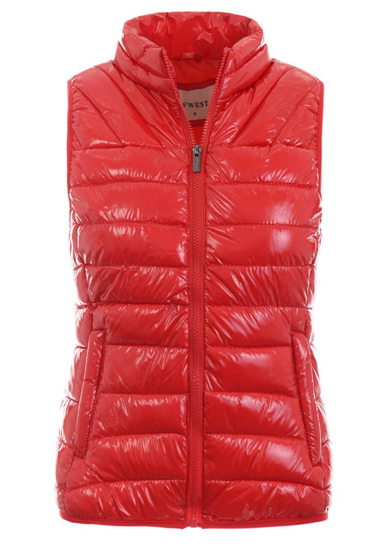 Damski Bezrekawnik Kamizelka Czerwona