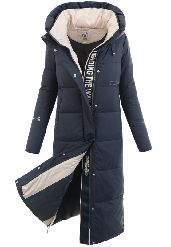 Damska Zimowa Ortalionowa Kurtka Granatowa