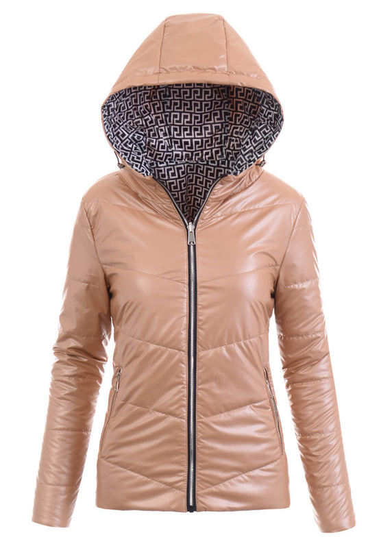 Damska Wiosenna Ortalion Kurtka Karmelowa