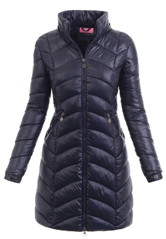 Damska Zimowa Ortalionowa Kurtka Granat