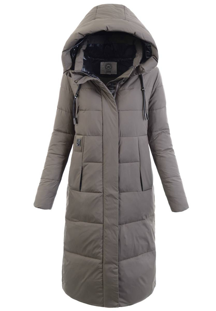 Damska Zimowa Ortalionowa Kurtka Kawowa