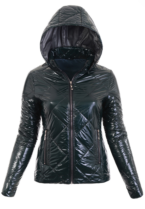 Damska Wiosenno-Jesienna Kurtka Zielona