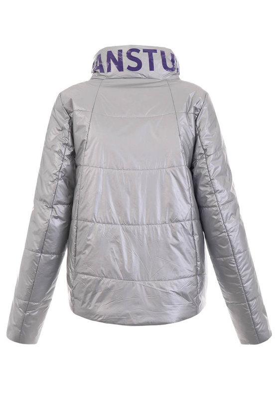 Damska Wiosenno-Jesienna Kurtka Srebrna