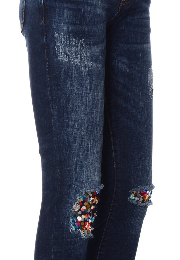 Damskie Spodnie Granatowe