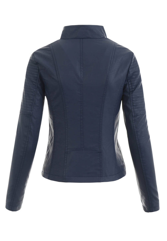 Damska Kurtka Ramoneska Granatowa