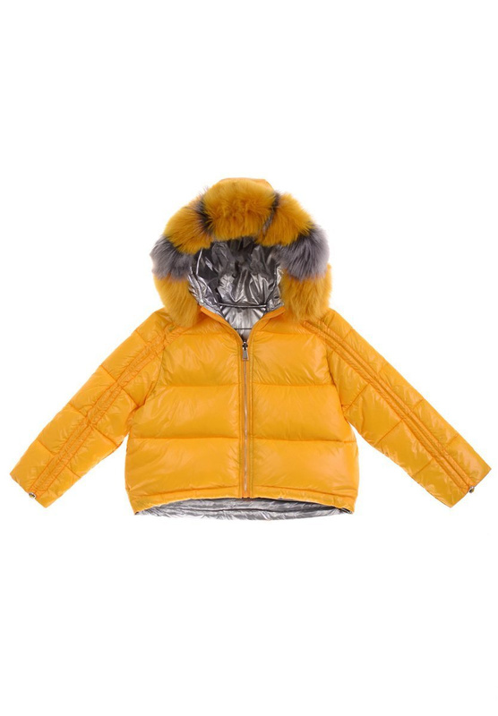 Dziecięca Zimowa Ortalionowa Kurtka Camel