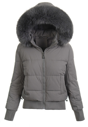 Damska Kurtka Zimowa Grafitowa