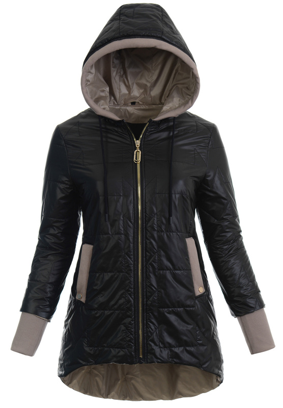 Kurtka Parka Wiosenna Czarna