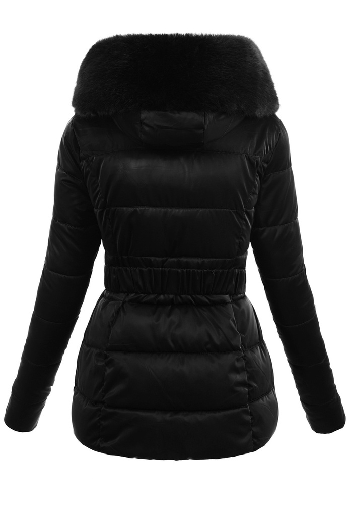 Damska Zimowa Ortalionowa Kurtka Czarna
