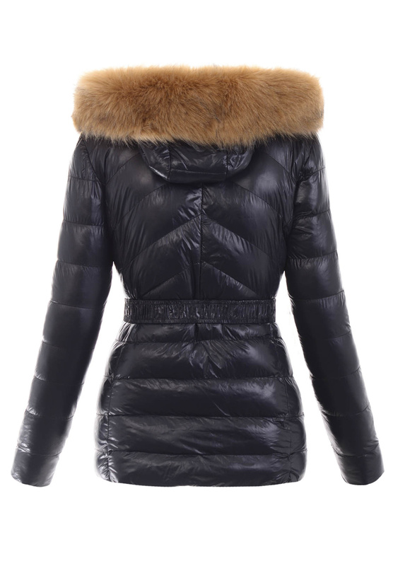 Damska Zimowa Ortalionowa Kurtka Czarna