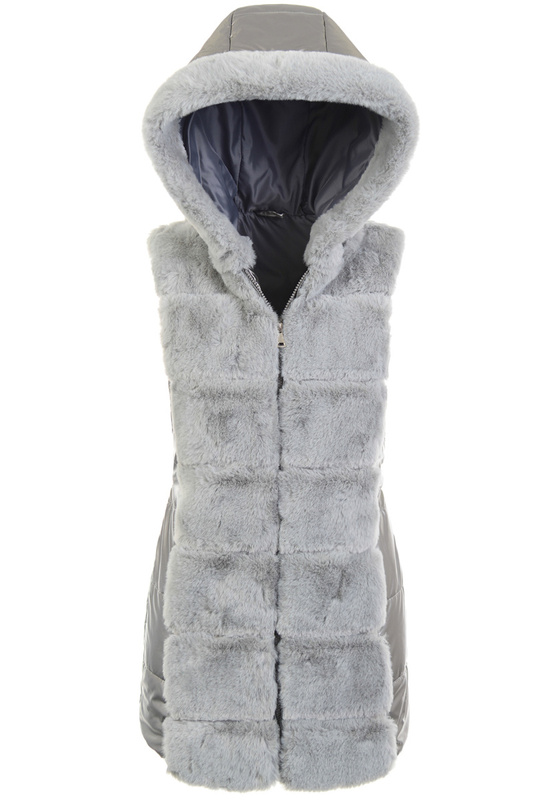 Damska Kamizelka Bezrękawnik Grafitowy