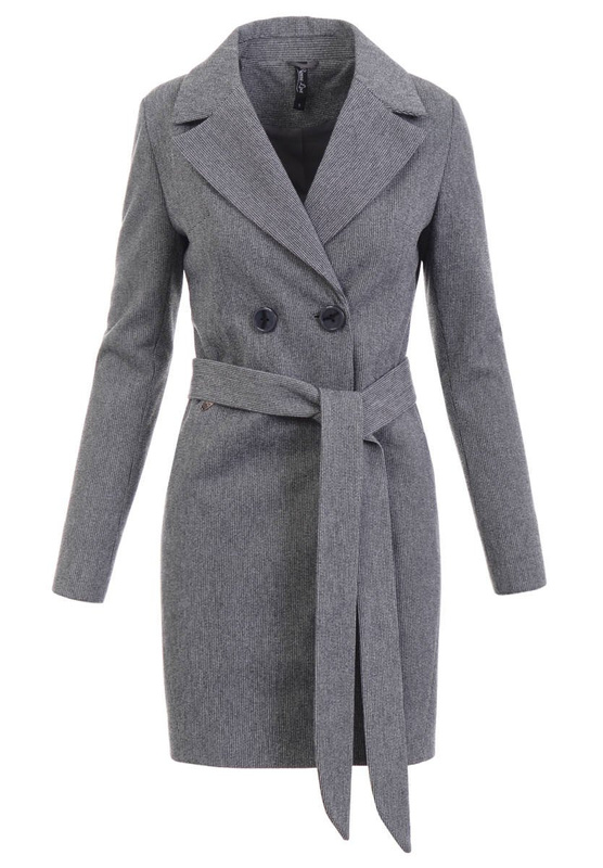 Damski Przejściowy Płaszcz Czarny