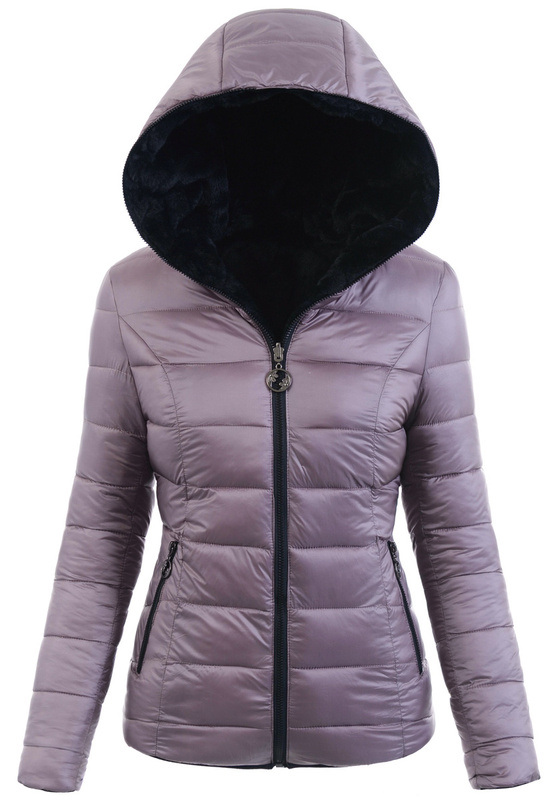 Damska Zimowa Ortalionowa Kurtka Czarna