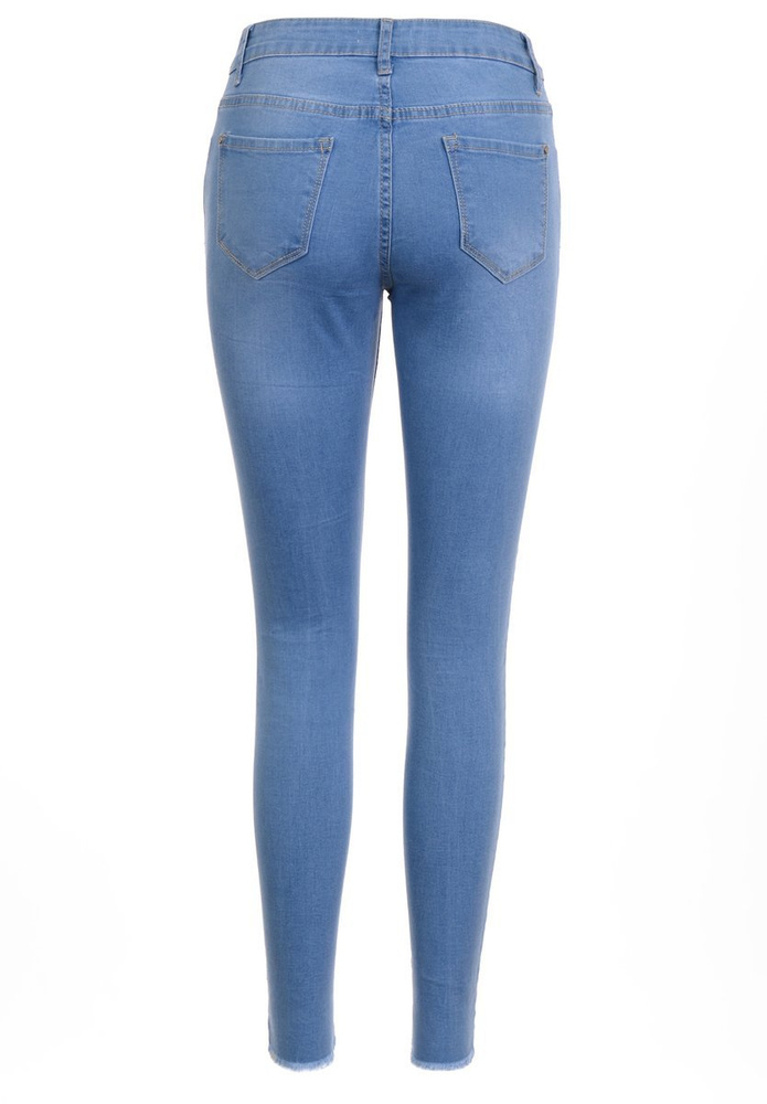 Damskie Spodnie Jeansowe Niebieskie