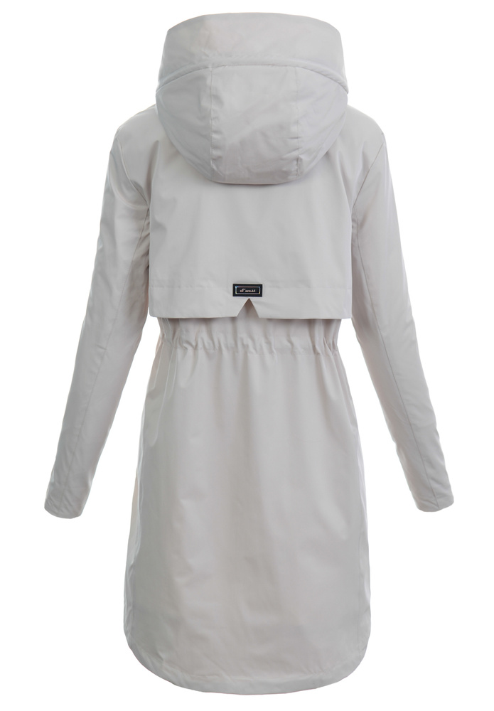 Damska Wiosenno-Jesienna Kurtka Parka Ecru